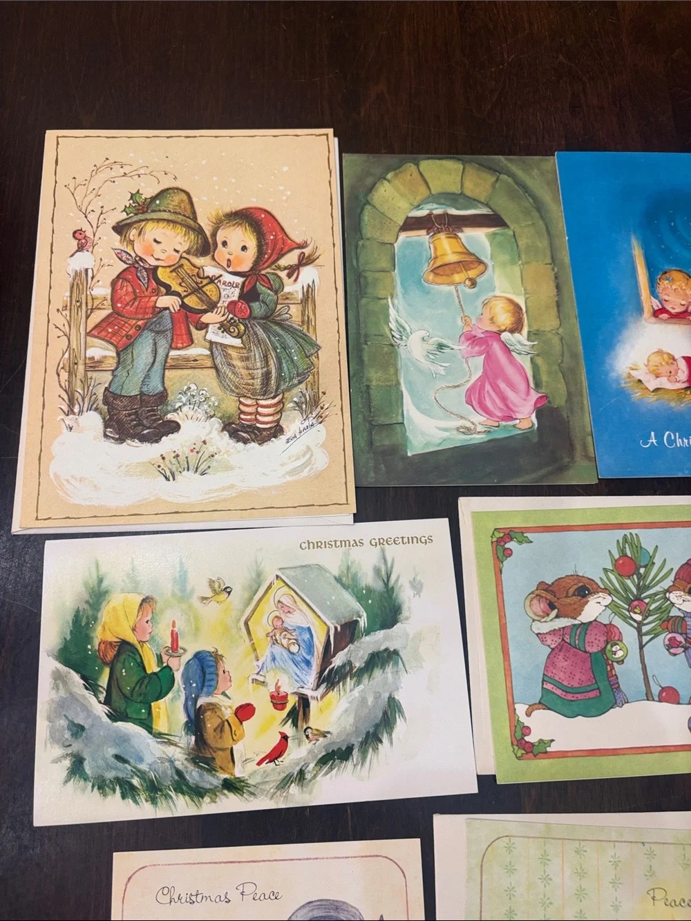 11 Vintage Holiday Greeting Card Assortment